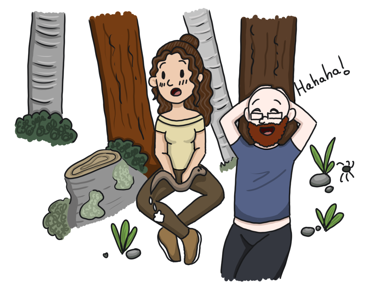 Logi and Patty in the forest